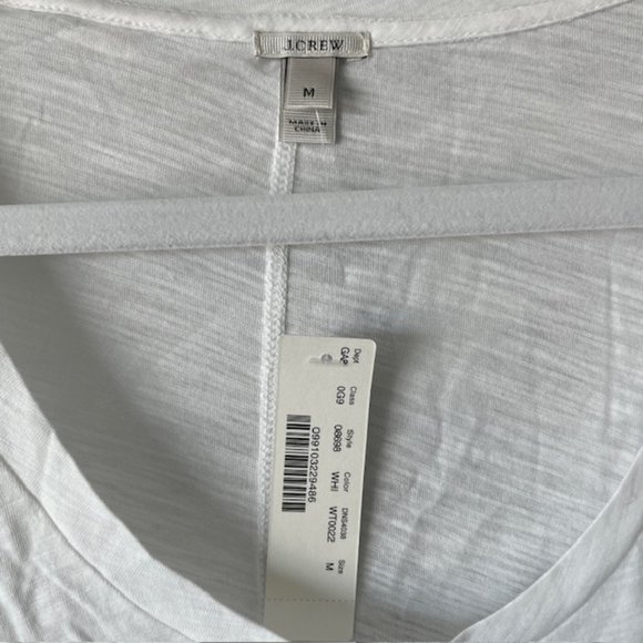 JCREW DRAPEY SWING TEE WHITE #08698 SIZE MEDIUM NWT - Picture 6 of 6